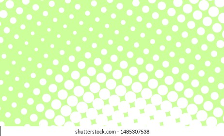 Pale green modern pop art background with halftone dots design, vector illustration