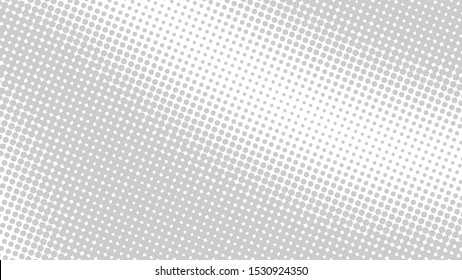 Pale grey pop art background with halftone dots in retro comic style, template for design