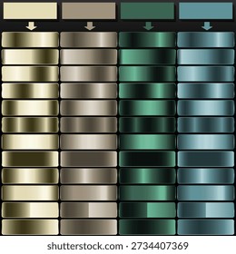 Pale Khaki Muted Brown Deep Forest and Muted Aqua Luxury Gradient Palette.