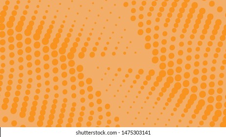 Pale orange and yellow  retro comic pop art background with dots, cartoon halftone background vector illustration eps10