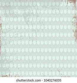 Pale pastel color vector seamless pattern whith light tulips on grunge background. Texture for wrapping paper, scrapbooking design