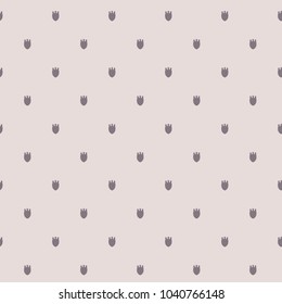 Pale pastel color vector seamless pattern whith light tulips. Texture for wrapping paper, scrapbooking design