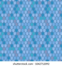 Pale pastel color vector seamless pattern whith light tulips. Texture for wrapping paper, scrapbooking design