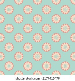 Pale pastel flower, seamless pattern for textile and wrapping paper