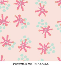 Pale pastels, butterflies, and pretty flowers repeat pattern. It would make a lovely baby blanket or jammies.  