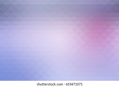 Pale pink grey blue abstract geometric background with rows of triangles  