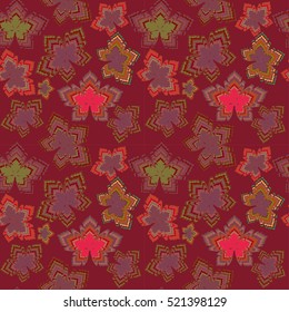 pale pink varicolored leaves seamless pattern