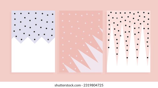 pale pink, violet minimal cover background with stars 