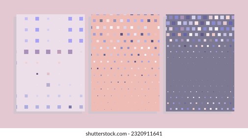 pale pink, violet minimal cover background with square halftone
