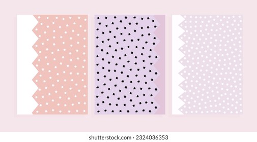 pale pink, violet minimal cover background with stars 