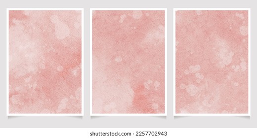 pale pink watercolor wet wash splash 5x7 invitation card background template collection digital painting