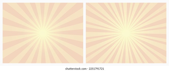 Pale red line sunray vector background, linear gradient sunburst backdrop as design element.