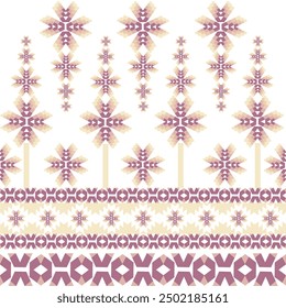 Pale red and pale orange geometric patterns that are traditional, ethnic, Navajo, or Native American Indian. designs for clothing, curtains, carpets, sarongs, Hmong, and fabric edges.