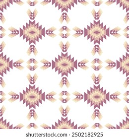 Pale red and pale orange geometric seamless patterns that are traditional, ethnic, Navajo, or Native American Indian. designs for clothing, curtains, carpets, sarongs, Hmong, and fabric edges.