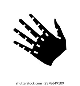 pale skin pallor disease symptom glyph icon vector. pale skin pallor disease symptom sign. isolated symbol illustration