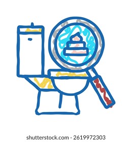 pale stool hepatitis doodle icon sketch vector. pale stool hepatitis sign. isolated symbol illustration