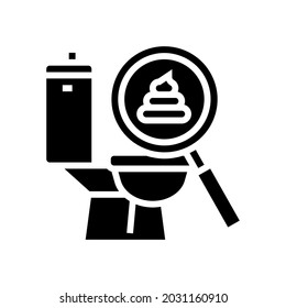 pale stool hepatitis glyph icon vector. pale stool hepatitis sign. isolated contour symbol black illustration