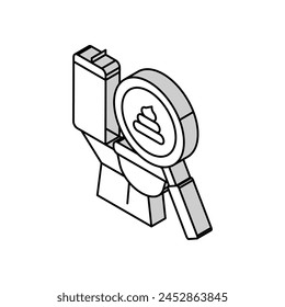 pale stool hepatitis isometric icon vector. pale stool hepatitis sign. isolated symbol illustration