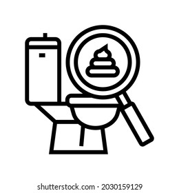 pale stool hepatitis line icon vector. pale stool hepatitis sign. isolated contour symbol black illustration
