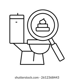 pale stool hepatitis line icon vector. pale stool hepatitis sign. isolated contour symbol black illustration