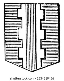 Pale Walled es un término que a veces se usa en Heraldry, dibujo de línea vintage o ilustración de grabado.