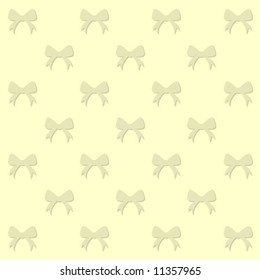 Pale yellow background ornamented with small bows