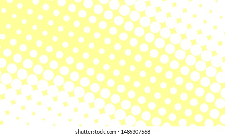Pale yellow dotted background in retro pop art comic style, vector illustration