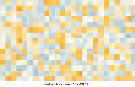 Pale yellow and white polygonal square background with blurred gradient, vector illustration template