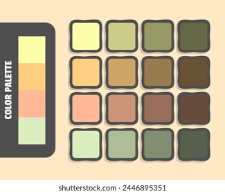 Palegoldenrod khaki burlywood palegoldenrod color palette, colour matching, rgb colors, harmonious colours catalog sample, design and edit idea