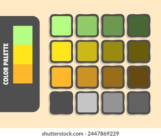 Palegreen gold goldenrod whitesmoke color palette, colour matching, rgb colors, harmonious colours catalog sample, design and edit idea