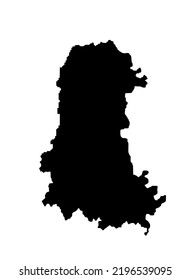 Palencia map vector silhouette illustration isolated on white background. High detailed illustration. Spain province, part of autonomous community Castile and Leon. Country in Europe, EU member.