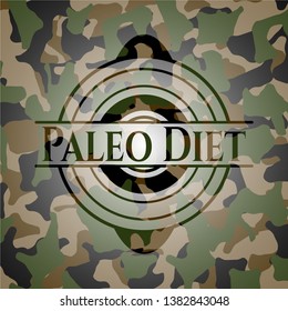 Paleo Diet camo emblem. Vector Illustration. Detailed.