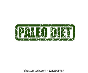 Paleo diet green stamp - Shutterstock ID 1232305987