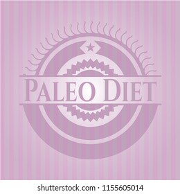 Paleo Diet retro pink emblem