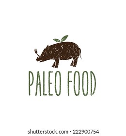 Paleo Food Hog Vector Design Template