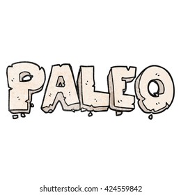 paleo freehand textured cartoon sign
