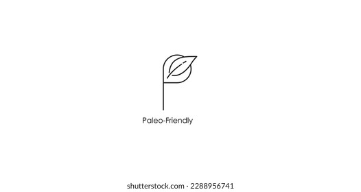 Paleo friendly icon vector illustration 