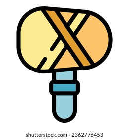Paleo hammer icon outline vector. Paleo diet. Free food color flat