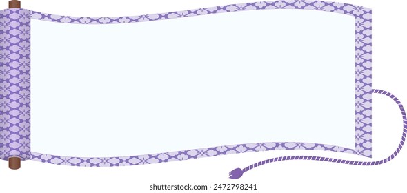 Paleography-style frame of an old Japan scroll