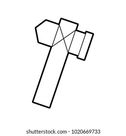 Paleolithic ax isolated icon