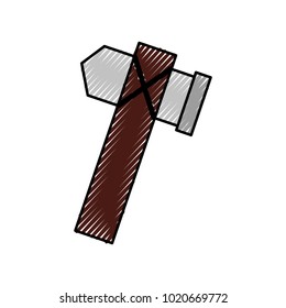 Paleolithic ax isolated icon