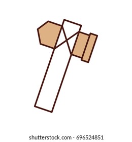Paleolithic ax isolated icon