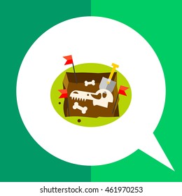 Paleontology flat icon