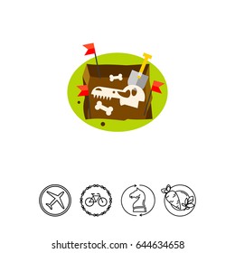Paleontology Flat Icon