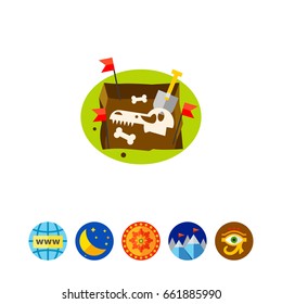 Paleontology Flat Icon