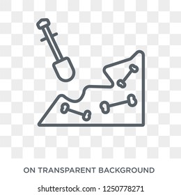 Paleontology icon. Trendy flat vector Paleontology icon on transparent background from E-learning and education collection. High quality filled Paleontology symbol use for web and mobile