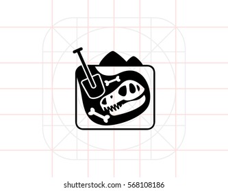 Paleontology simple icon