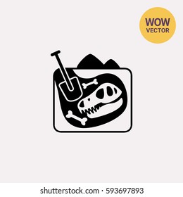 Paleontology simple icon
