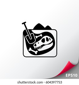 Paleontology simple icon