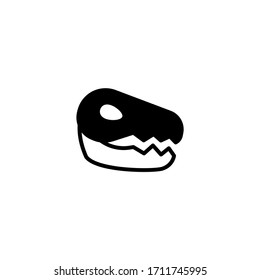 Paleontology vector icon in black solid flat design icon isolated on white background